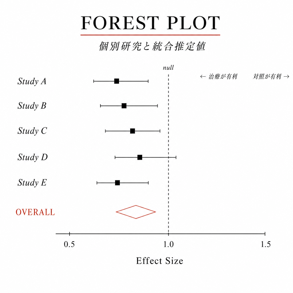 Forest plot の模式図